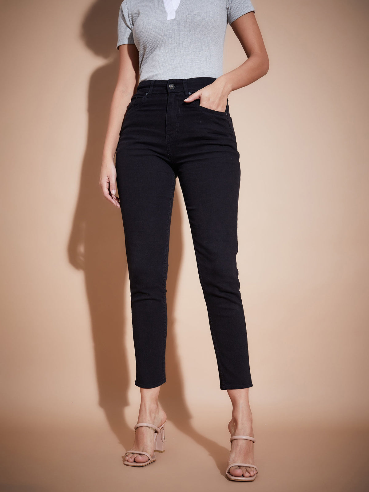 Black Denim Premium Relax Jeans-SASSAFRAS BASICS