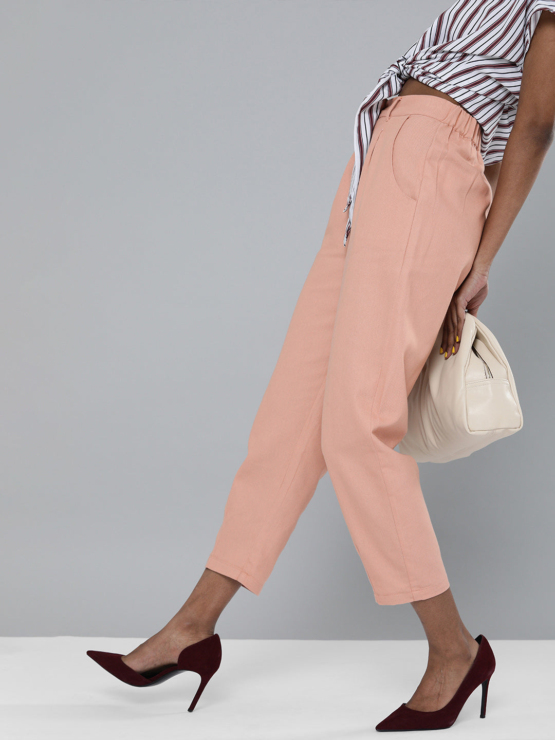 Dusty Pink Tapered Pants