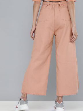Dusty Pink Side Slit Pants