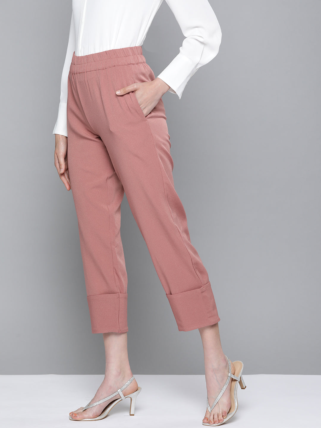 Pink Roll Up Pants