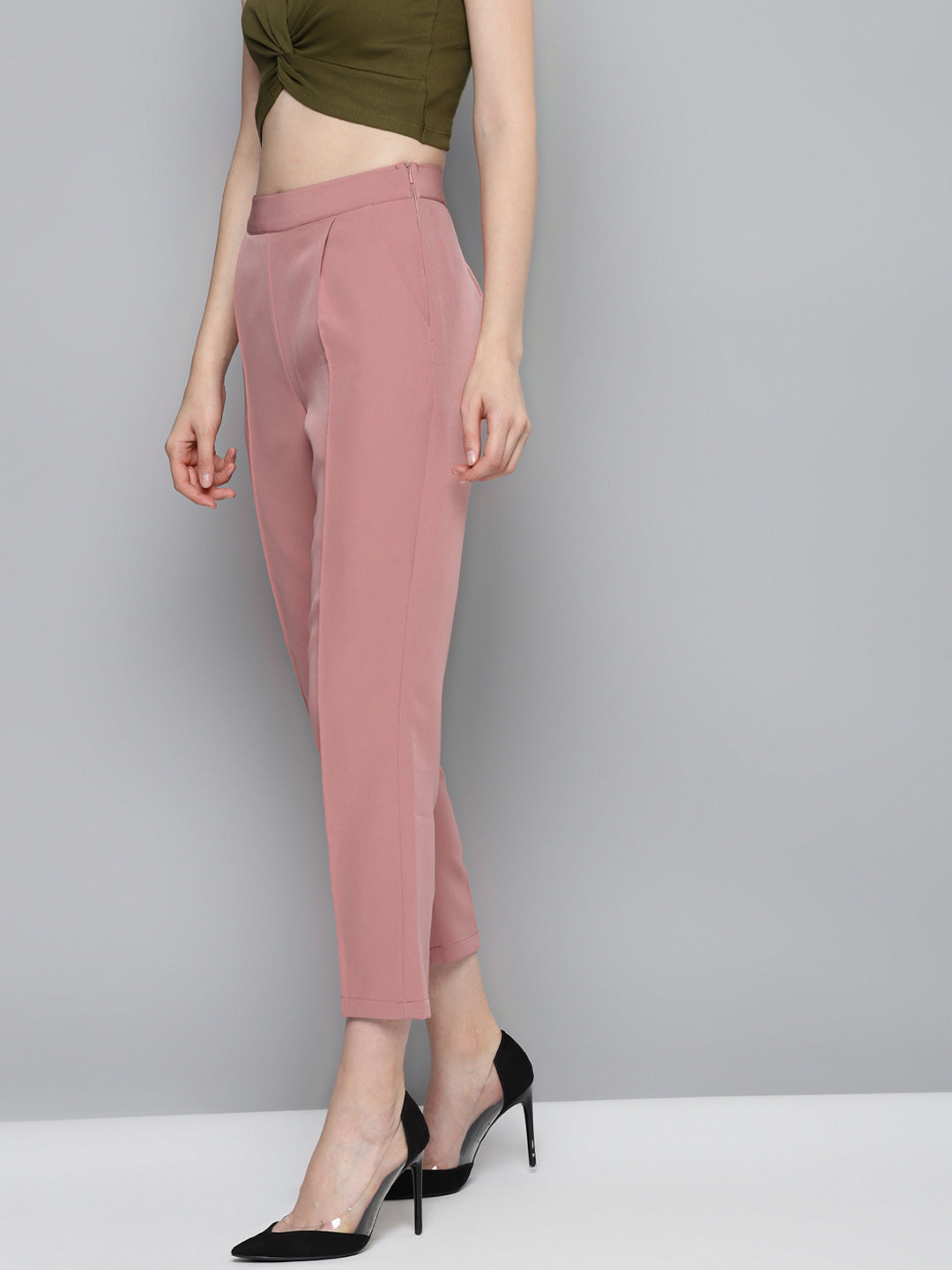 Pink Tailored Fit Pants