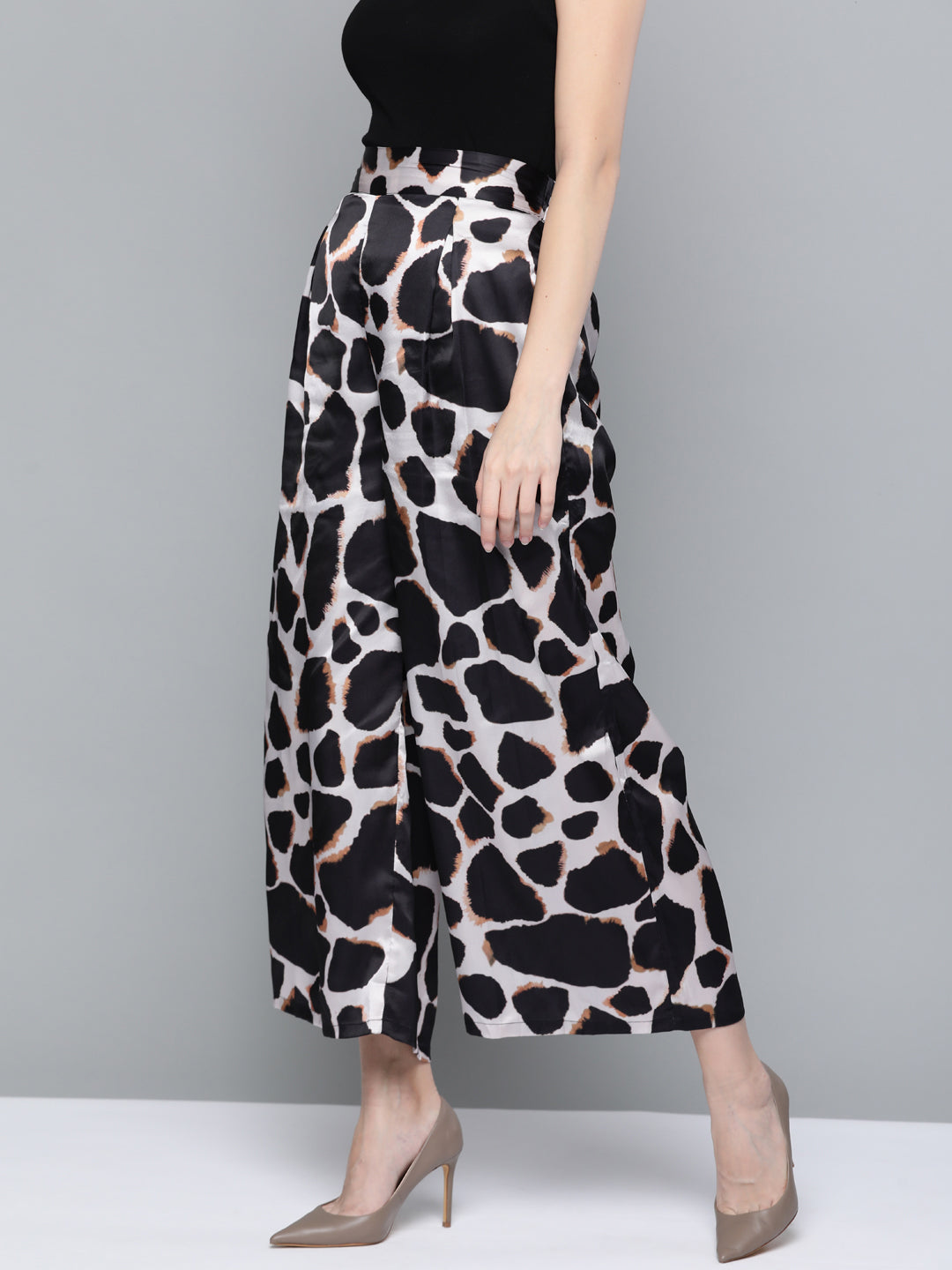 Buy Women Nude Animal Print High Waisted Pants Online At Best