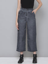 Charcoal Grey Twill Pigment Wash Straight Pants-Pants-SASSAFRAS