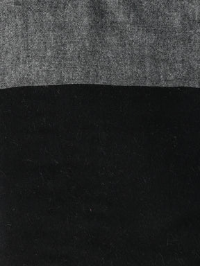 Grey & White Colour Block Acrylic Wool Stole