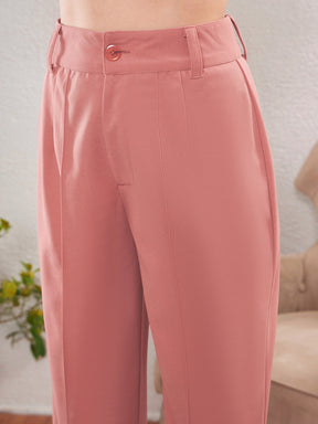Peach Longline Blazer With Darted Pants-SASSAFRAS worklyf