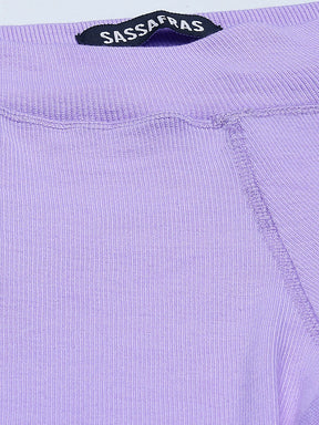 Women Lavender Rib ACTIVE Shorts