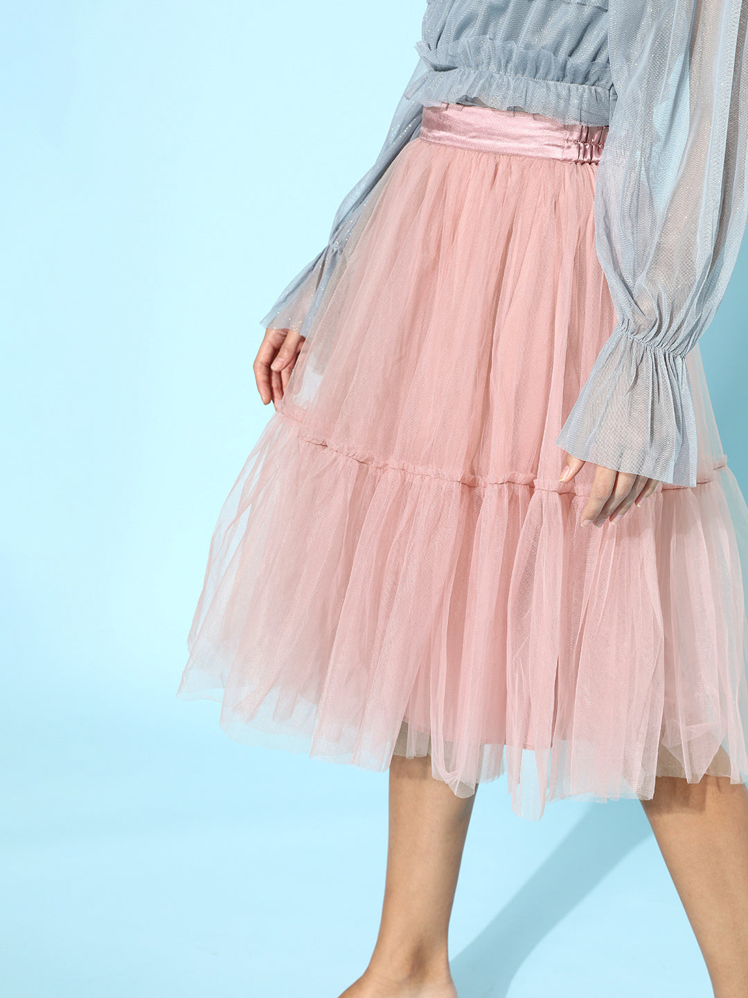 Dusty Pink Tulle Frilly Skirt