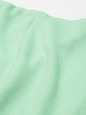 Mint Green Rib Pencil Skirt