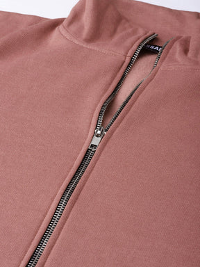 Dusty Pink Zipper Sweatshirt