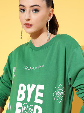 Green Fleece BY FOR NOW Sweatshirt-SASSAFRAS