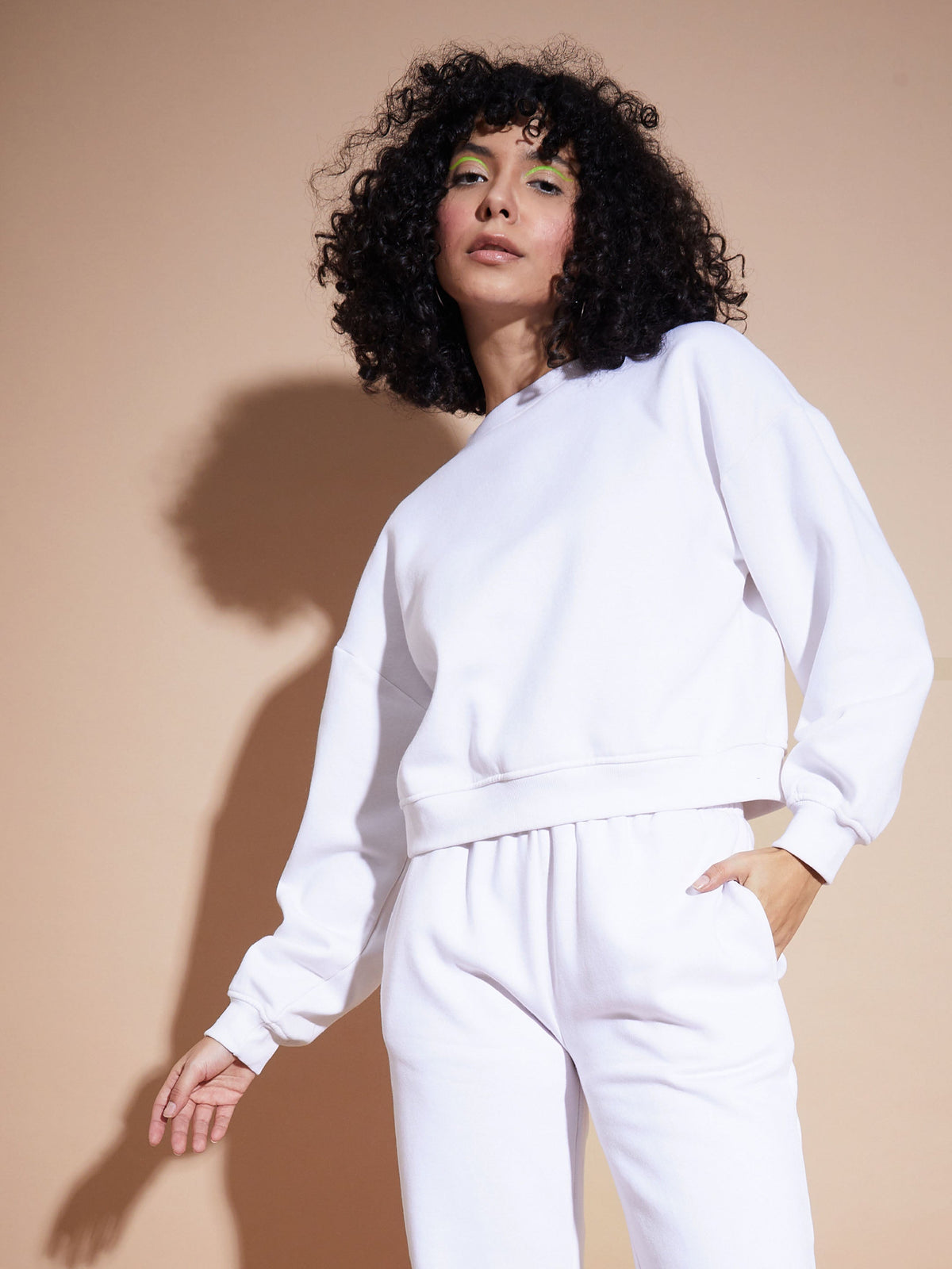 White Premium Fleece Oversized Sweatshirt-SASSAFRAS BASICS