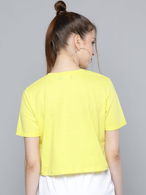 Yellow Pocket Detail Boxy T-Shirt