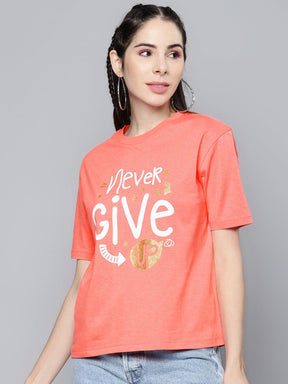 Pink Never-Give-Up T-Shirt-T-Shirts-SASSAFRAS