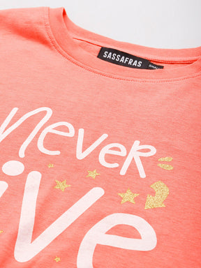 Pink Never-Give-Up T-Shirt