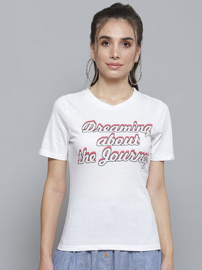 White DREAMING ABOUT THE JOURNEY T-Shirt-T-Shirts-SASSAFRAS