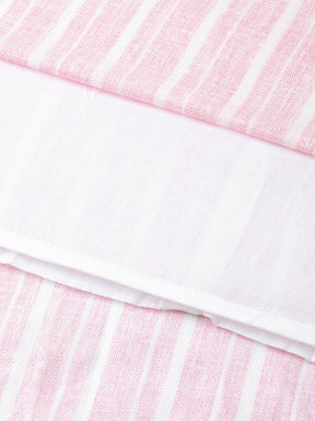 Pink Stripes Drawstring Kurta