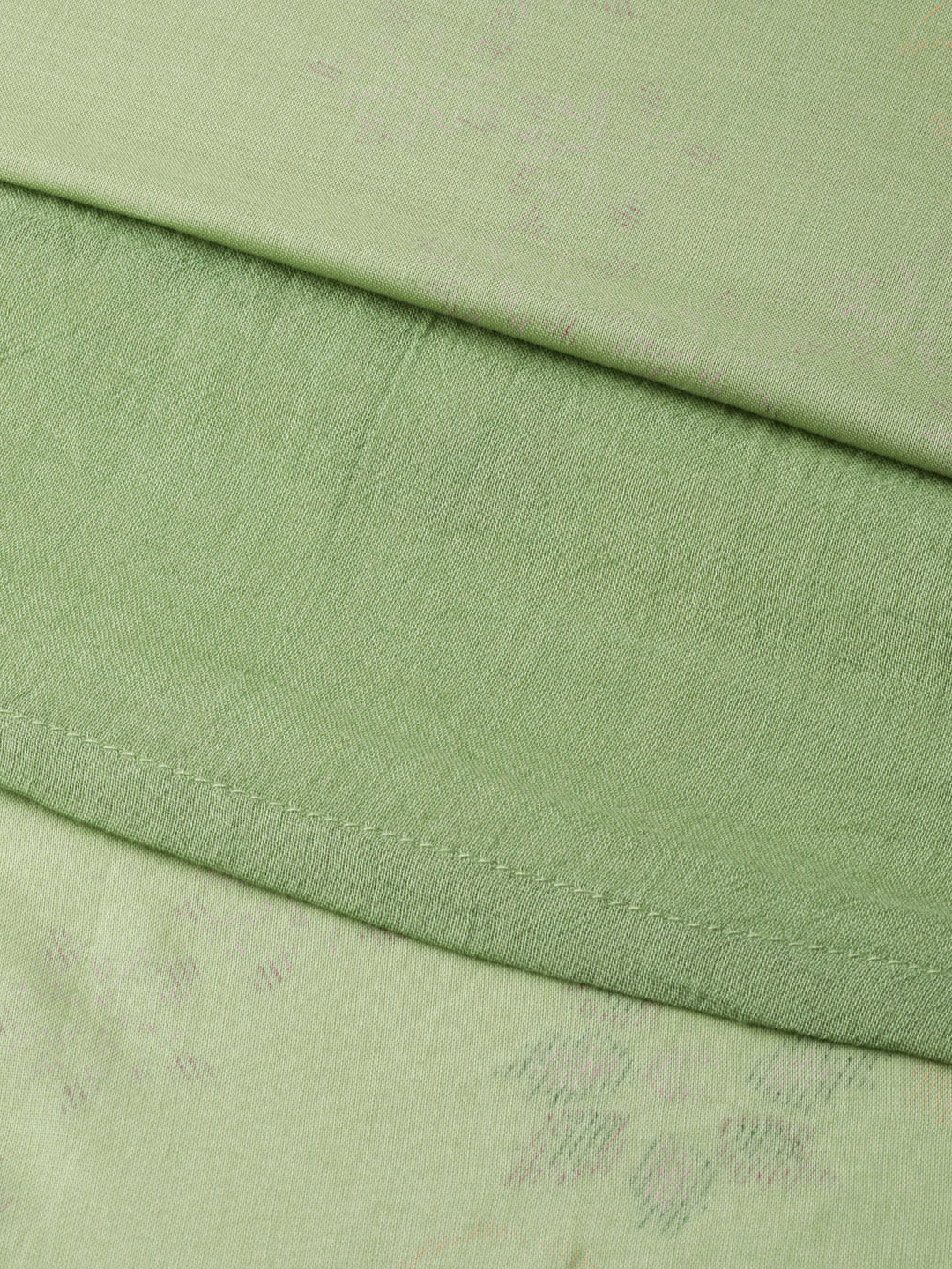 Green Printed Sleeveless Kurta
