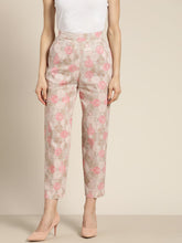 Pink Geometric Sustainable Straight Pants Shae by SASSAFRAS