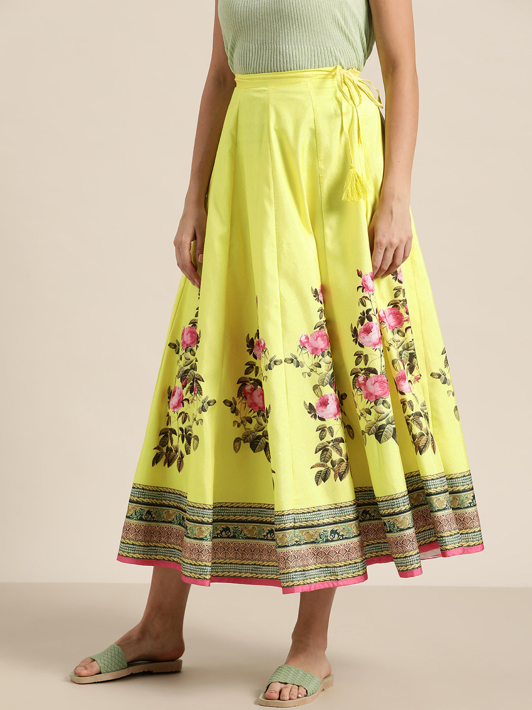 Yellow Floral Kali Skirt