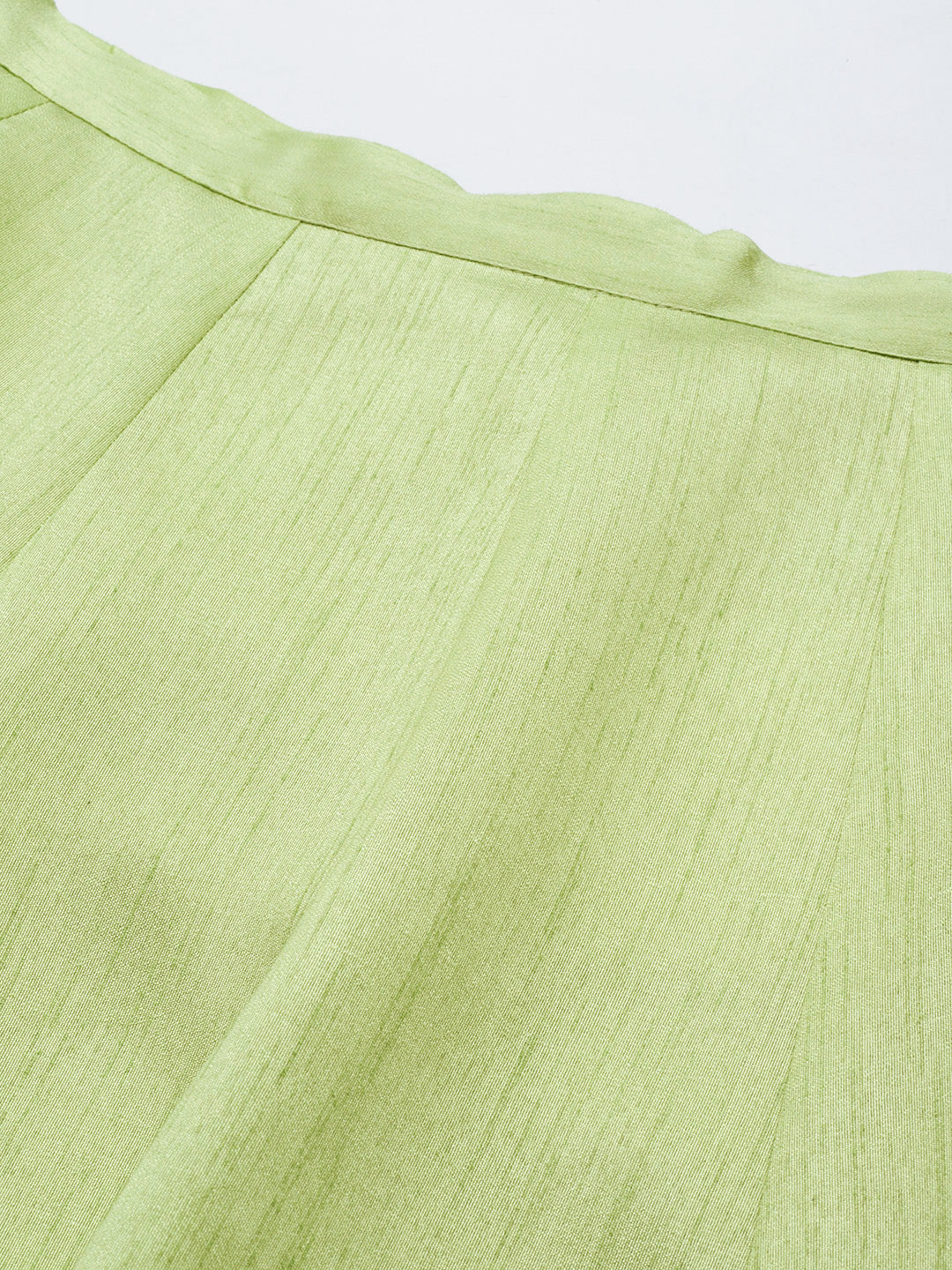 Mint Green Foil Print Anarkali Skirt